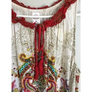 BILA Floral PAISLEY Size M TANK Top Gypsy BOHO Made In India